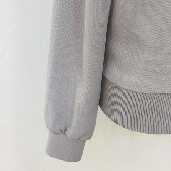 Artizia Wilfred Gray Poussin Snap Button Bomber Jacket Size Small - Picture 9 of 11